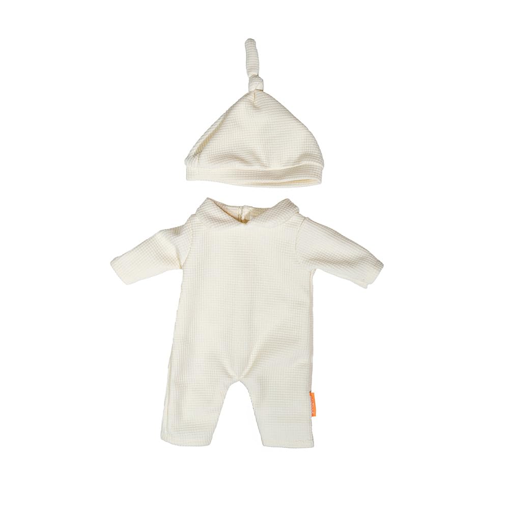 Miniland Puppenpyjama mit Mütze beige 38 cm