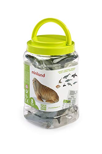 Miniland Animals figures Meerestiere 8 Figuren BPA-frei Dose
