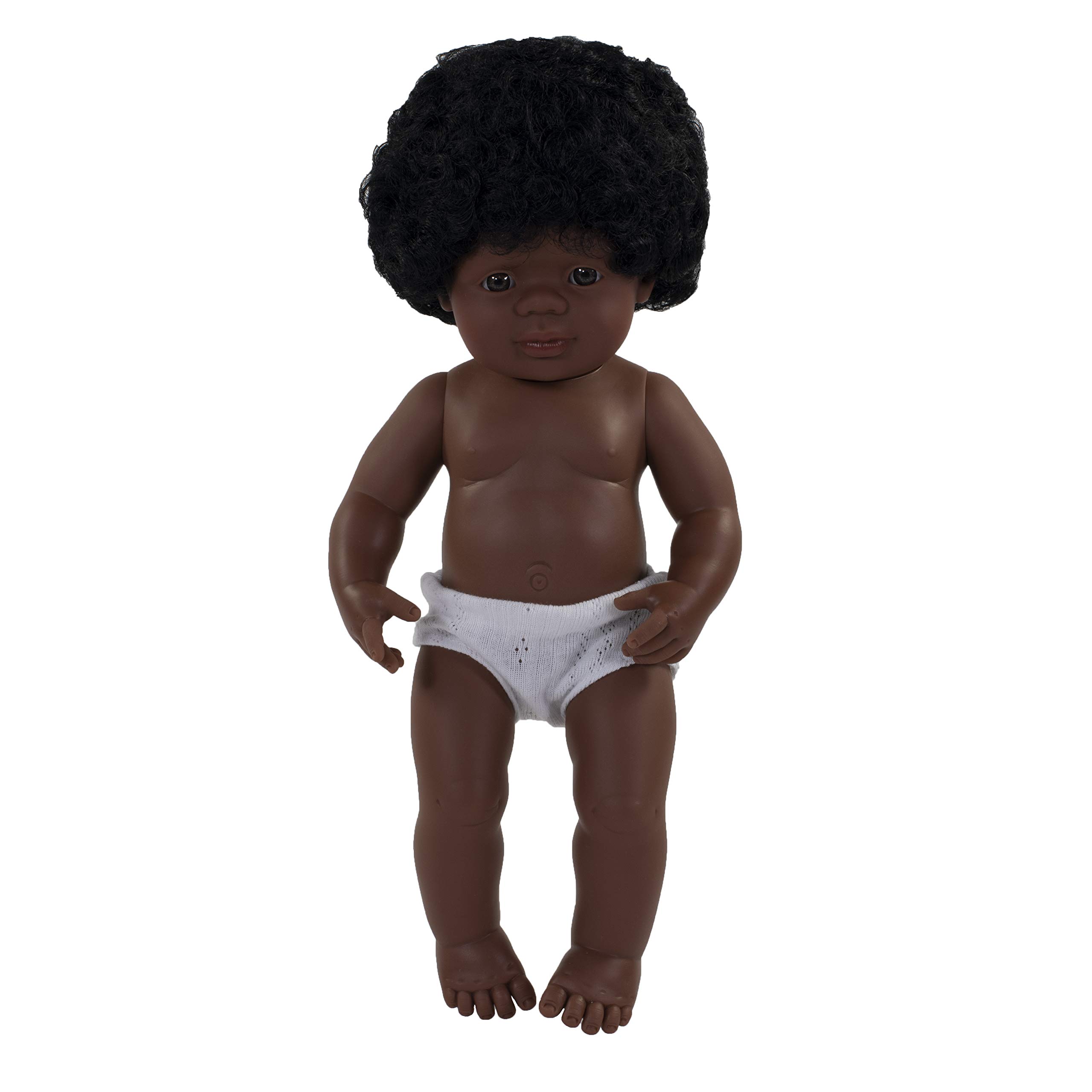 Miniland 31160 Babypuppe 38cm afroamerikanisches Mädchen Vinyl