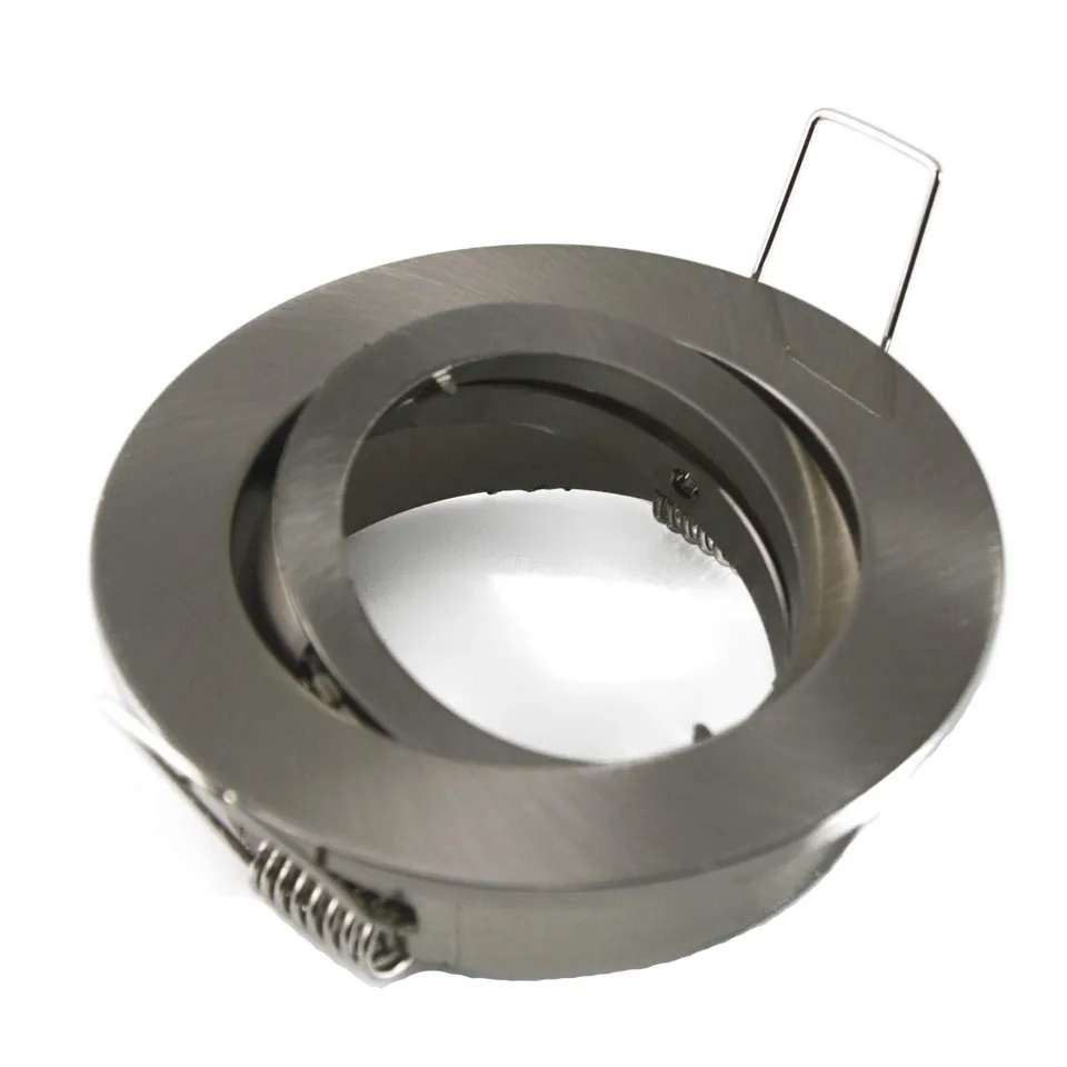 feinlux LED Einbaurahmen GU10 68mm schwenkbar silber rund