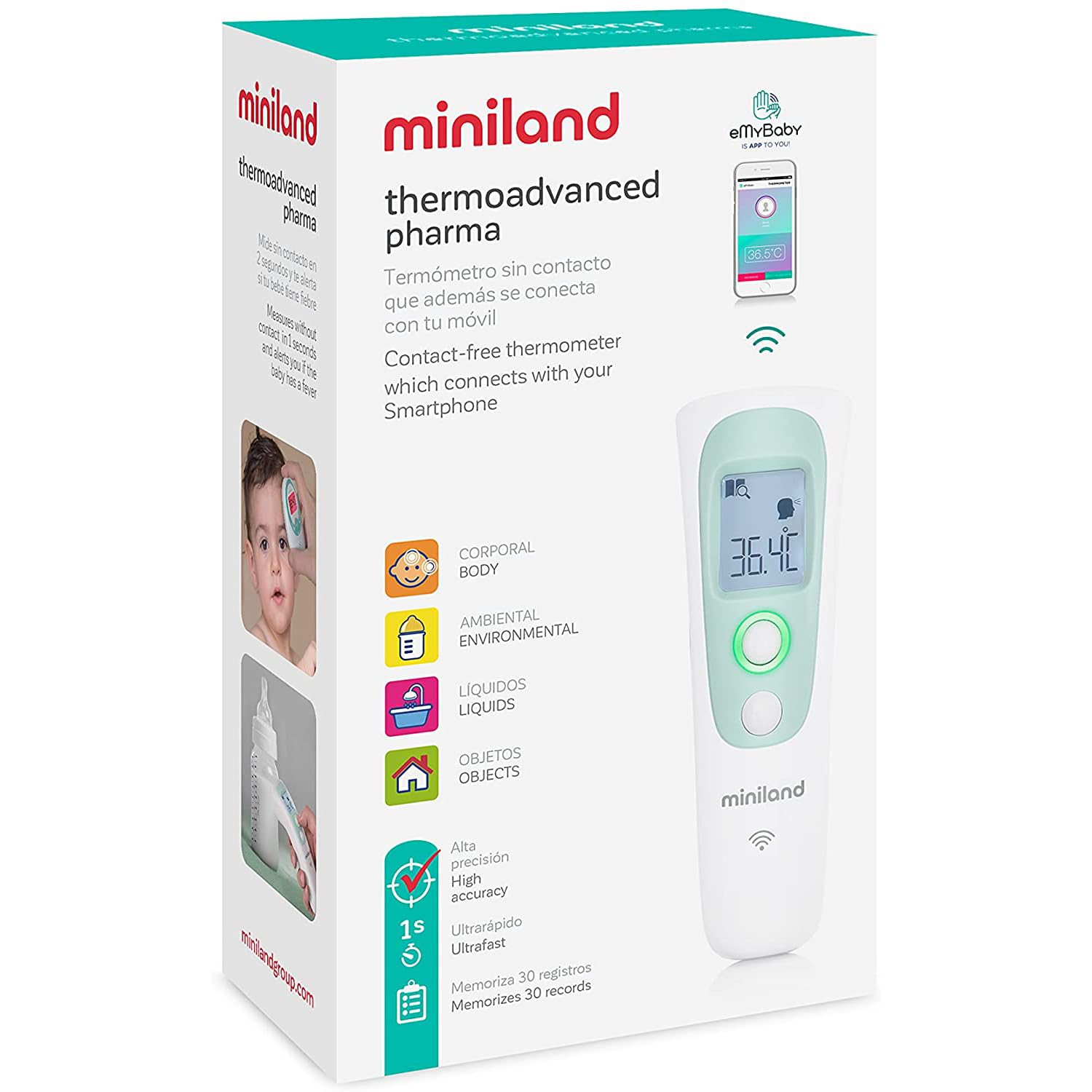 Miniland Thermoadvanced Pharma Thermometer berührungslos Fieber