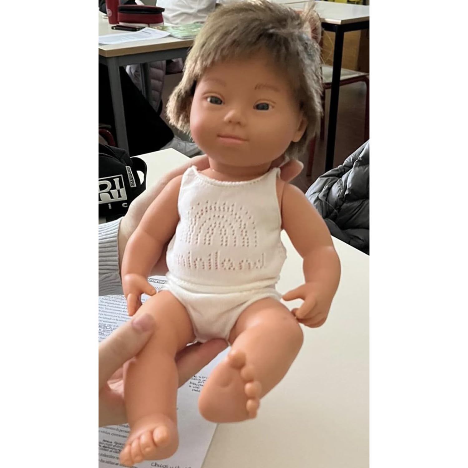 Miniland Dolls 31170 Babypuppe 38cm Junge Down Syndrom