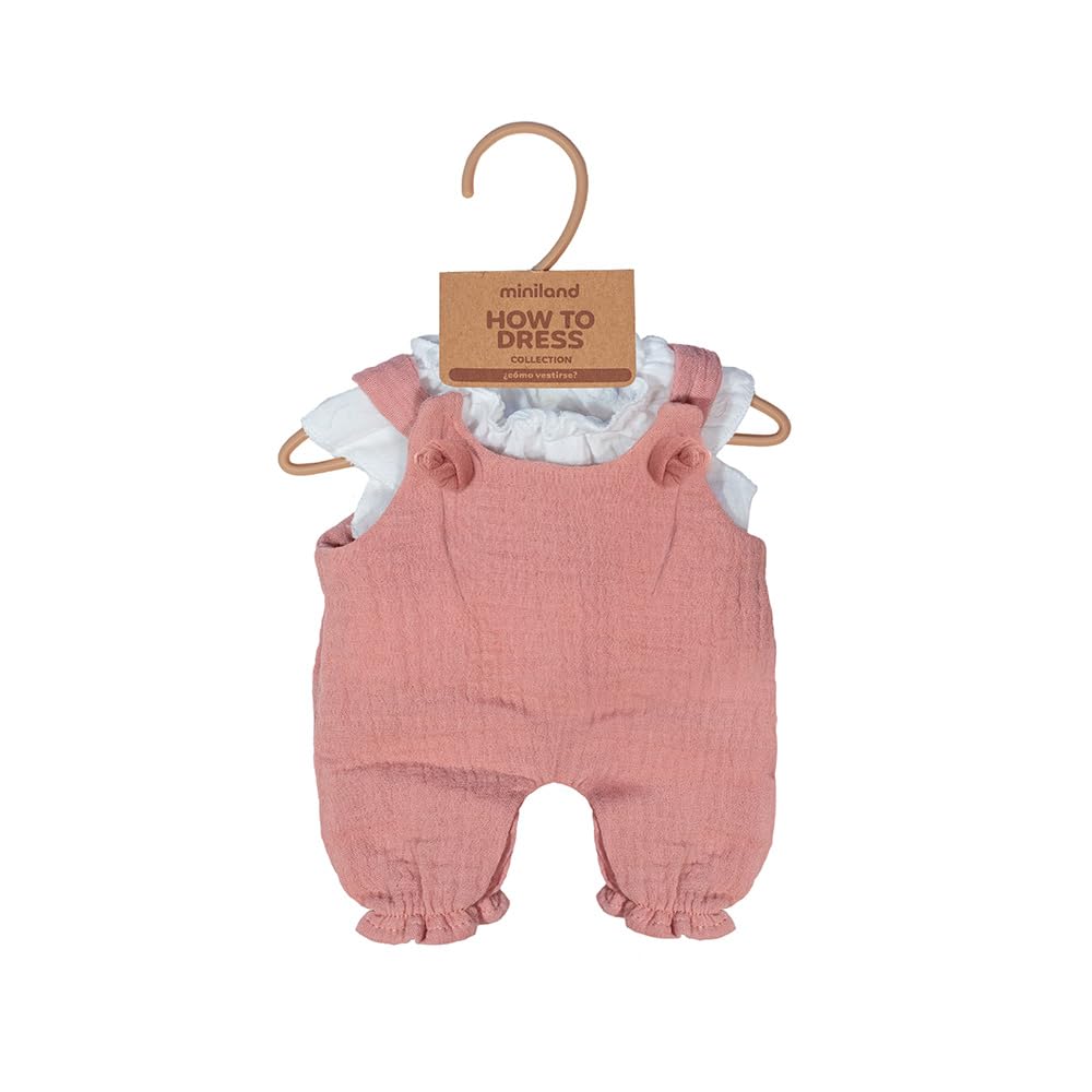 Miniland Dolls Puppenkleidung 32 cm Sommer Latzhose Bluse