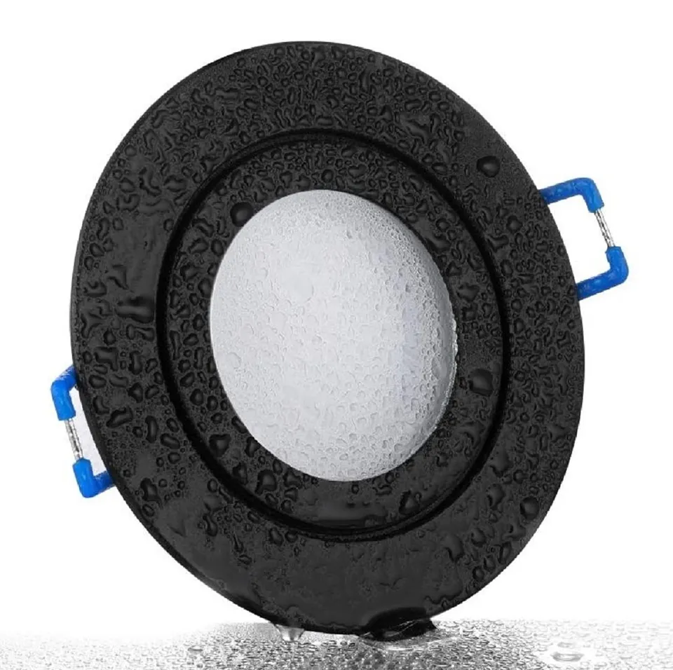 feinlux LED Einbaustrahler IP44 5W 230V Neutralweiß Schwarz