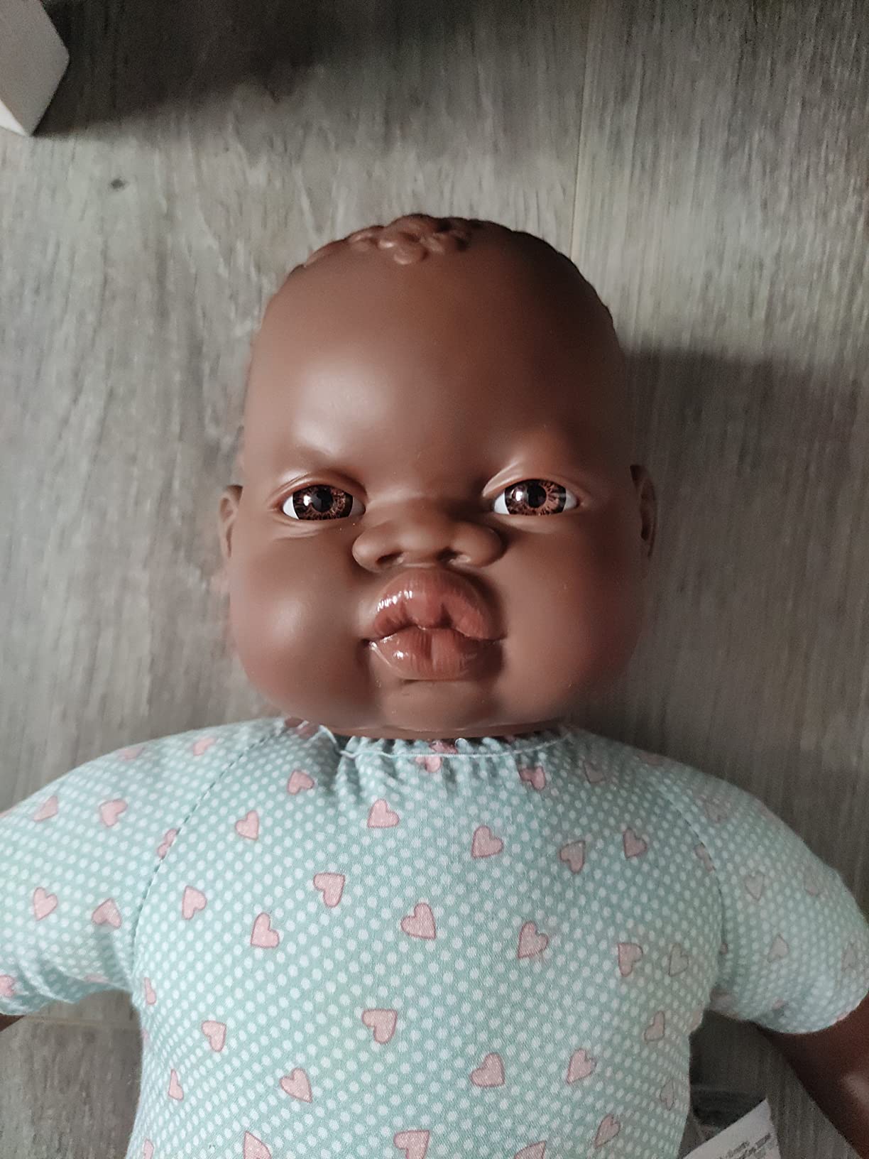 Miniland Babypuppe 40cm afrikanisch weicher Stoffkörper Vanilleduft