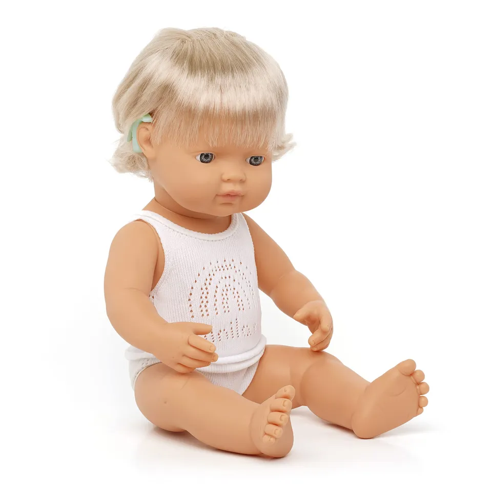 Miniland Dolls 31115 Babypuppe 38cm mit Hörgerät