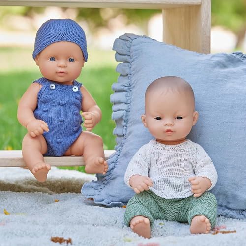 Miniland Dolls Babypuppe Junge 32 cm asiatisch Vinyl Unterwäsche