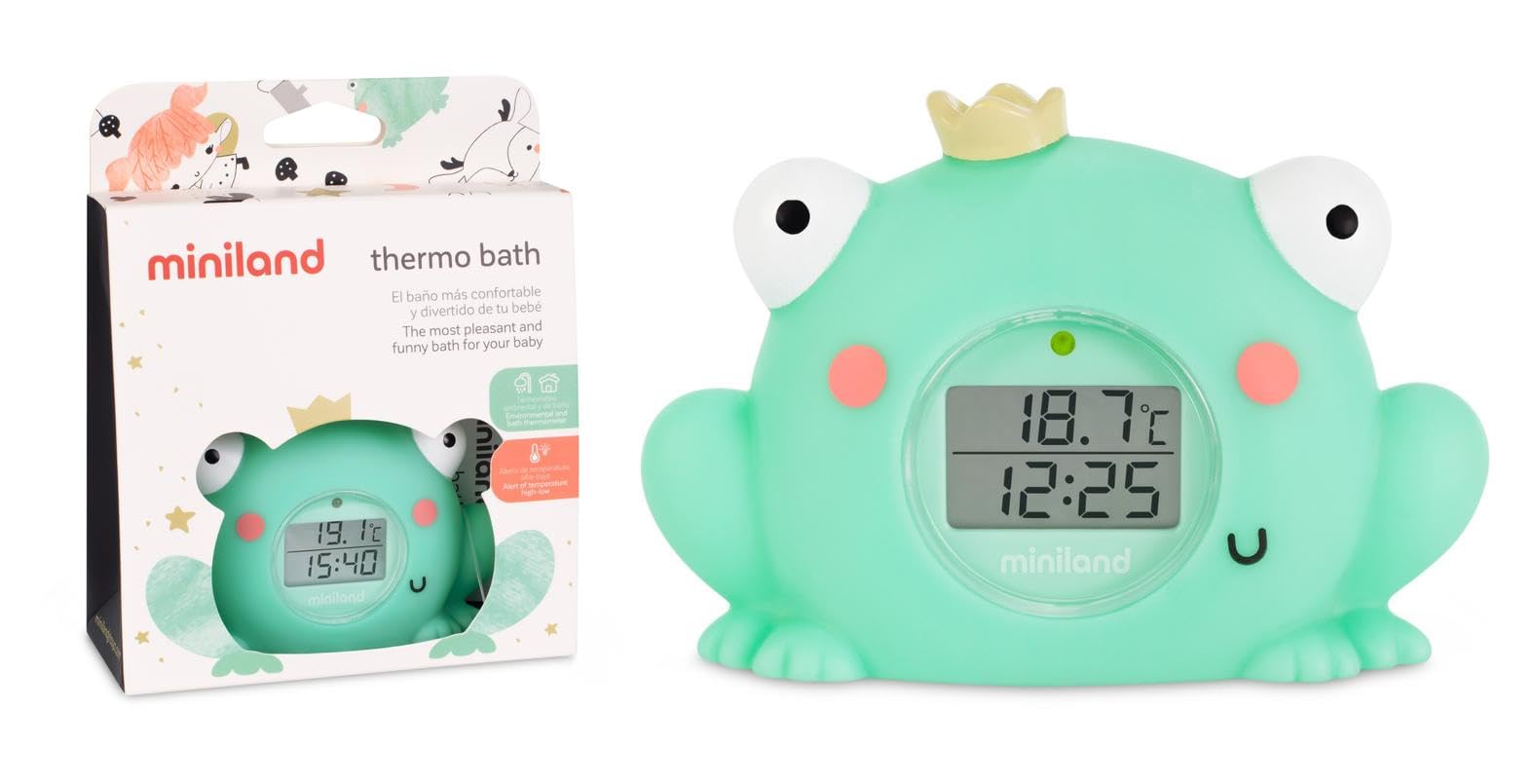 Miniland Thermo Bath Badethermometer mit Uhr