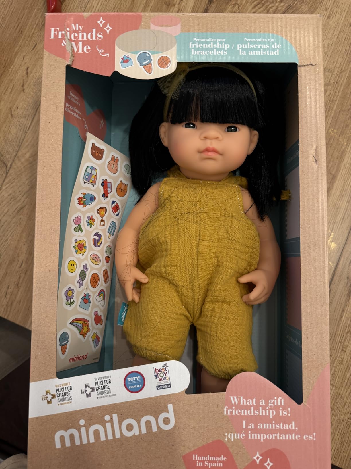 Miniland My Friends Puppe 38cm Mädchen rothaarig Vinyl