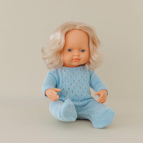 Miniland Babypuppe europäisches Mädchen 38cm Vinyl