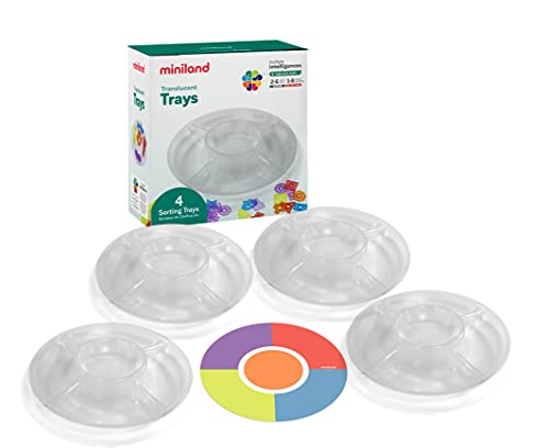 Miniland Translucent Trays Sortierteller 4er 26 cm transparent