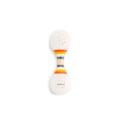 Miniland Soft Duo Rattle Baby Rassel Silikon ab 0 Monaten