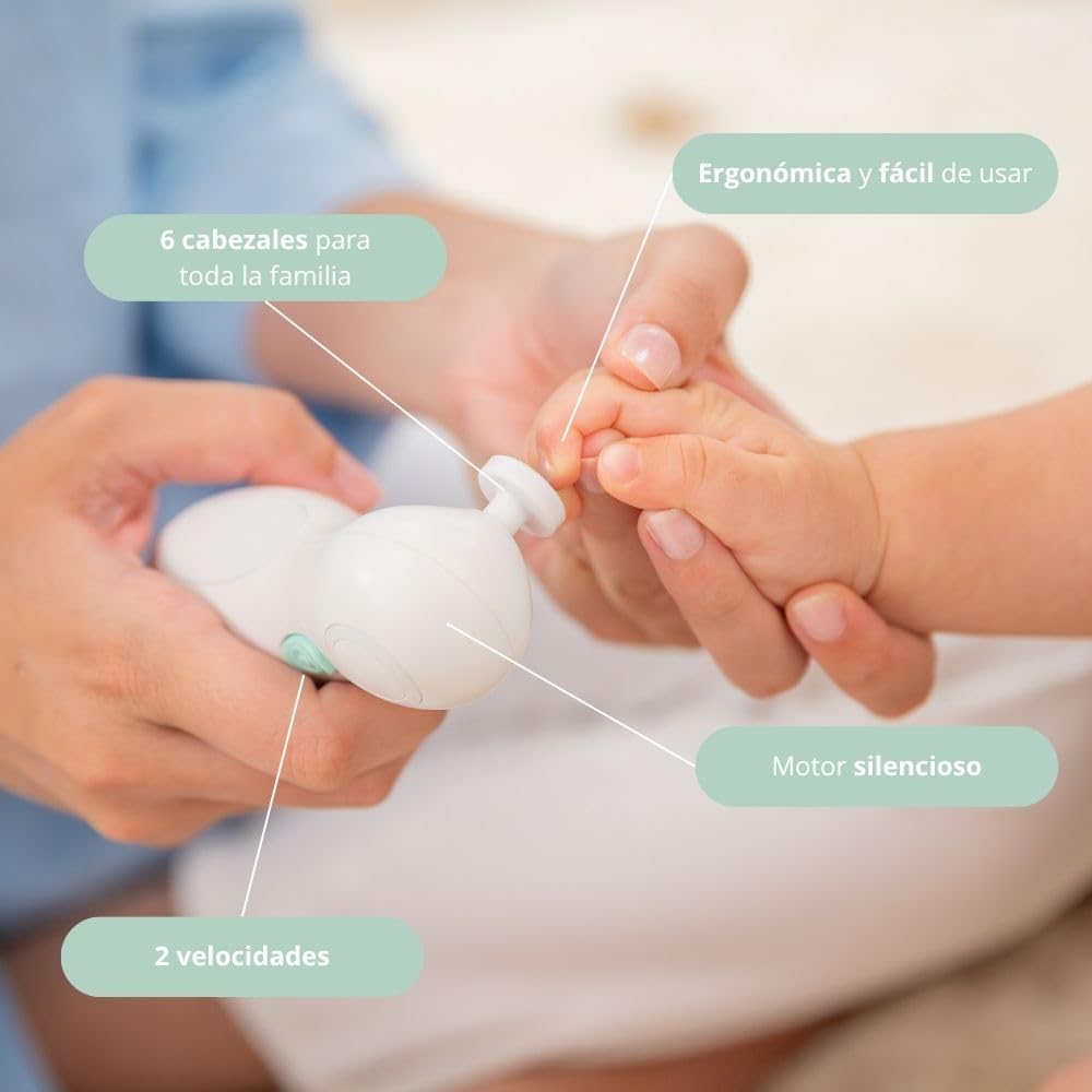 Miniland Care Elektrische Baby-Nagelfeile 6 Aufsätze