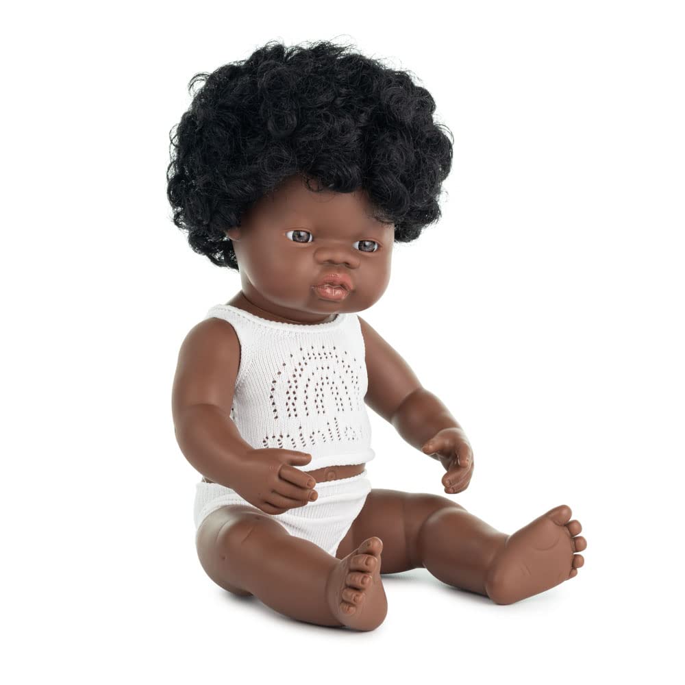 Miniland 31151 Baby Puppe 38 cm Europäischer Junge anatomisch