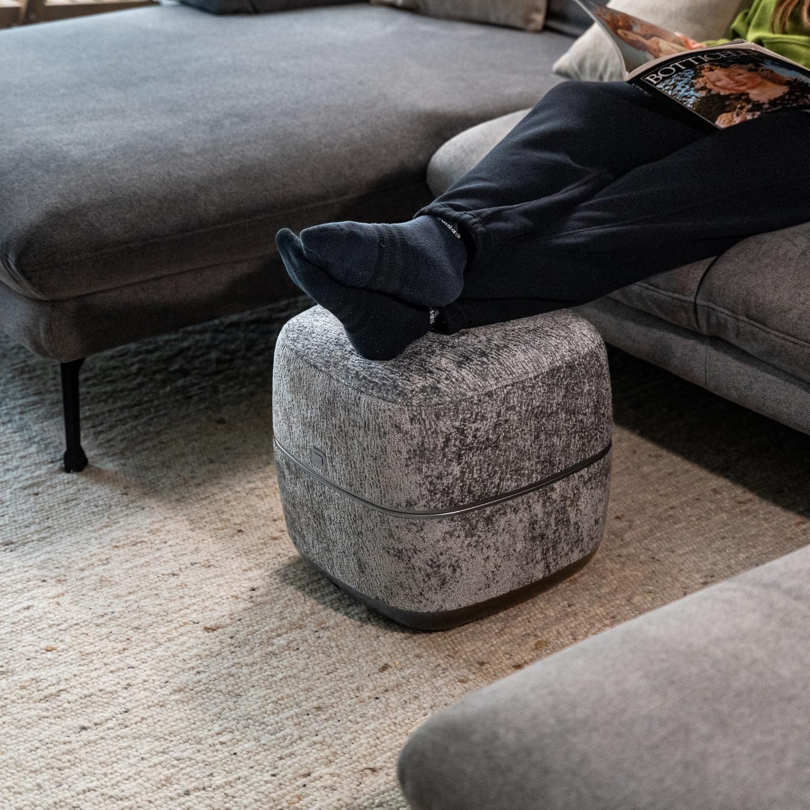 smartEC The Lounger Shiatsu Fußmassagegerät Grau mit Wärme