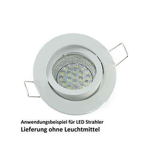 feinlux LED Einbaurahmen GU10 rund weiß Einbaustrahler