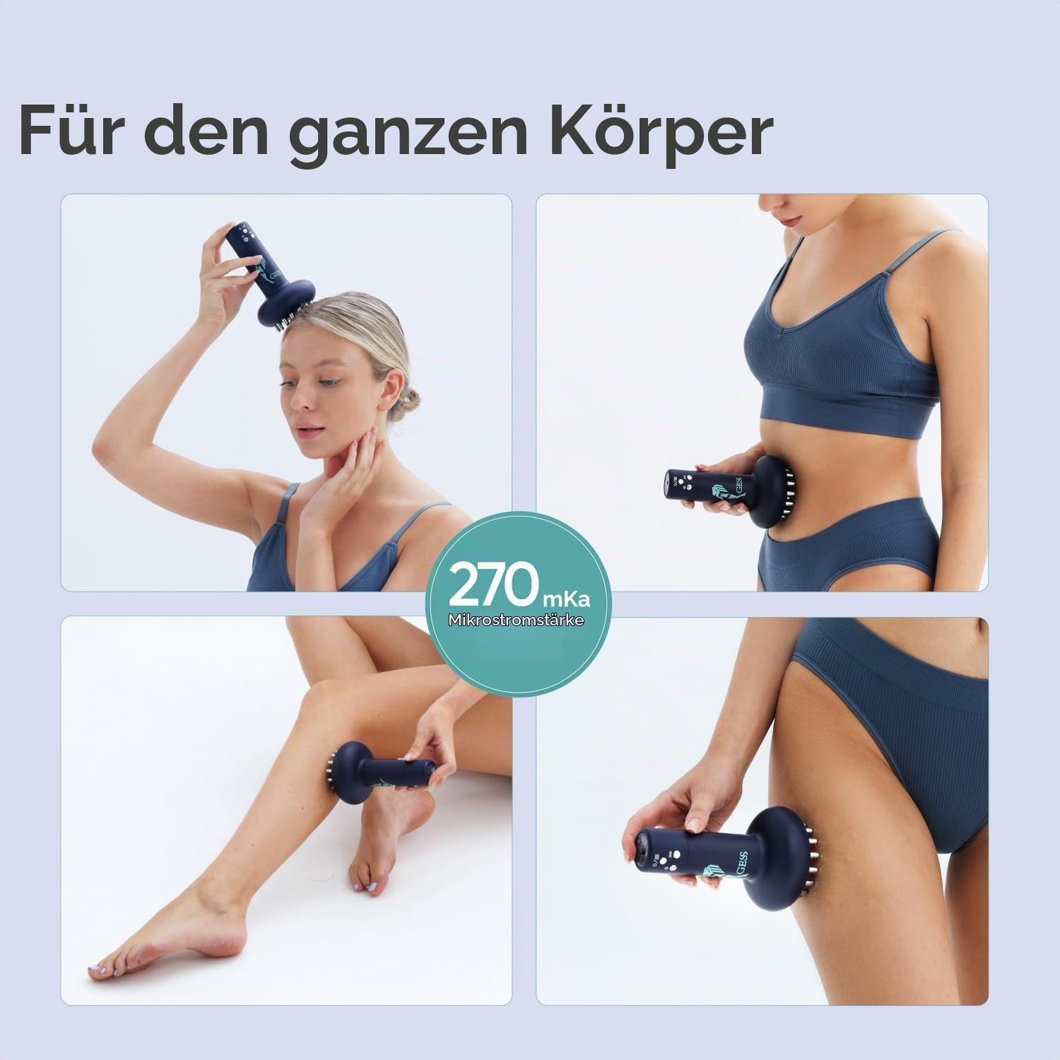 GESS Emios EMS Körpermassagegerät Wärme Vibration 5 Stufen