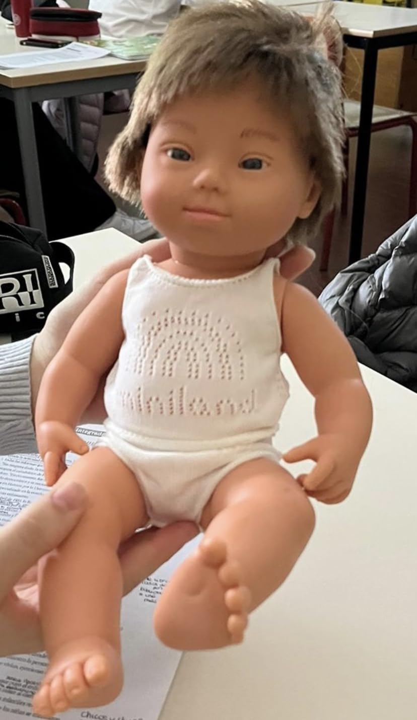 Miniland Dolls 31170 Babypuppe 38cm Junge Down Syndrom