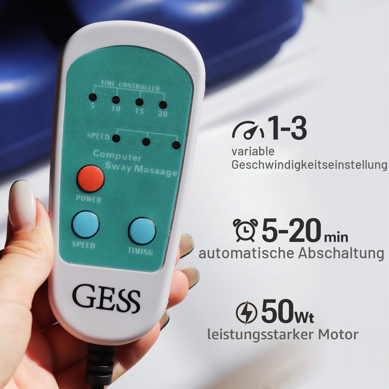GESS Healthy Spine Swing Massagegerät GESS-080 weiß
