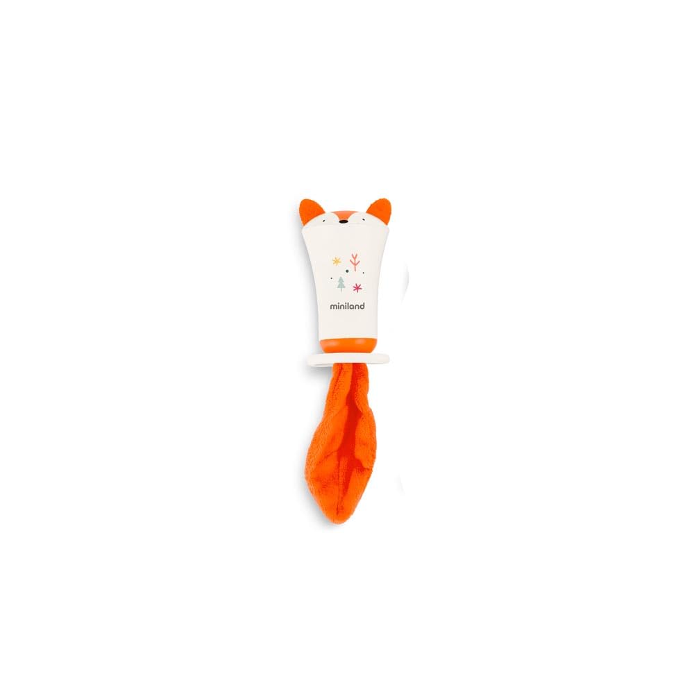 Miniland Infant Foxy Rattle Rassel Fuchs mit Beißring