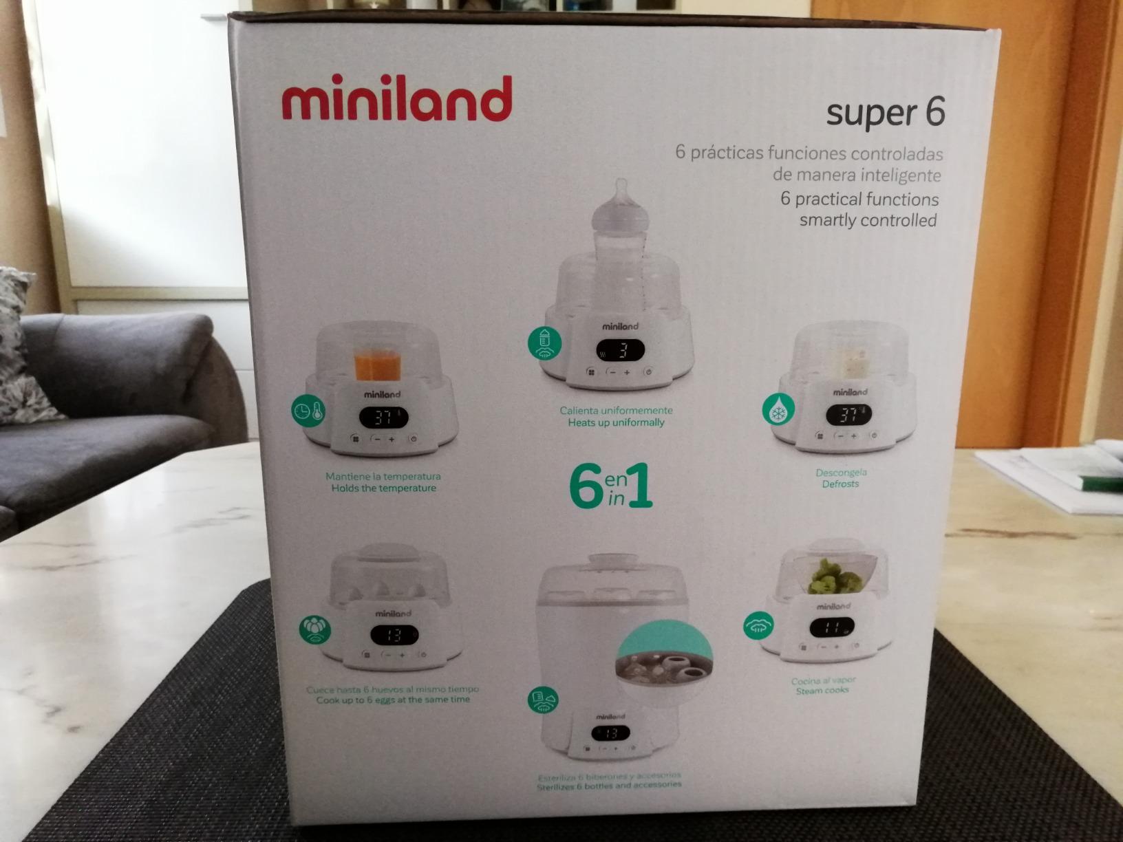Miniland Nutrition Super 6 Flaschenwärmer Sterilisator 6in1