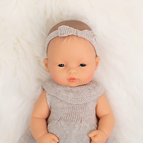 Miniland Dolls Babypuppe Mädchen 32 cm asiatisch Vinyl Unterwäsche