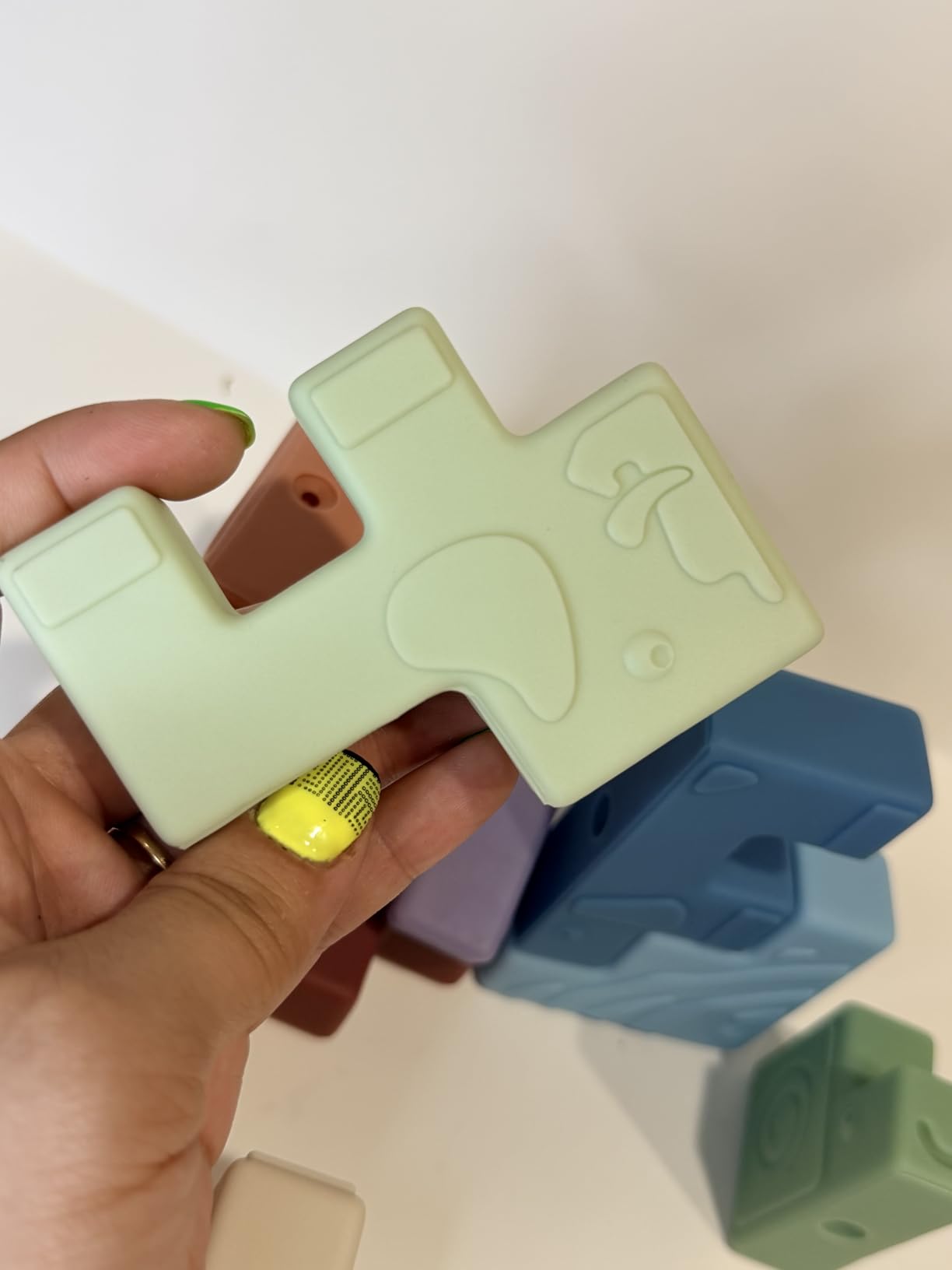 Miniland Soft Animal Blocks Steckpuzzle 10-tlg ab 18 M.