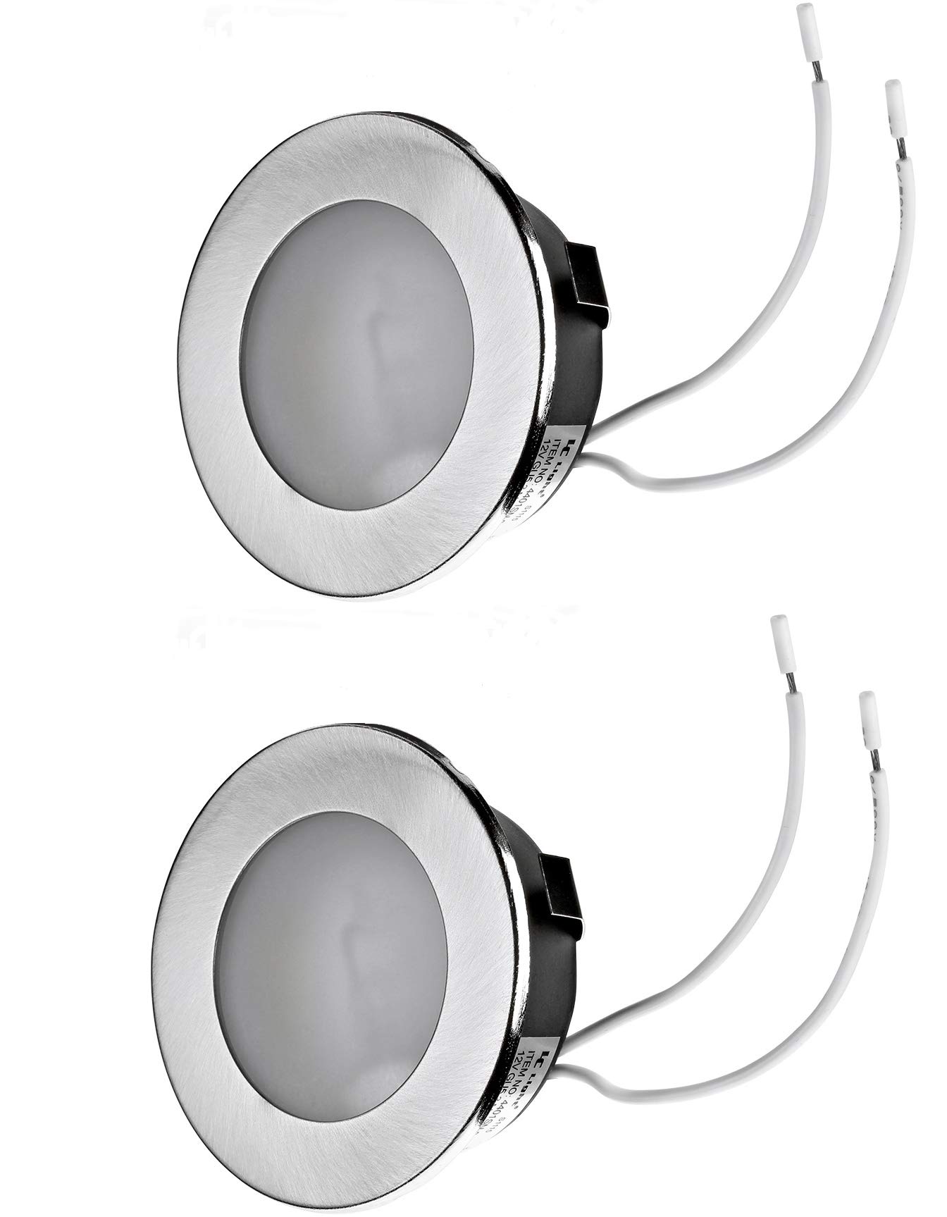 feinlux LED Einbauleuchte Set G4 12V 2er silber gebürstet
