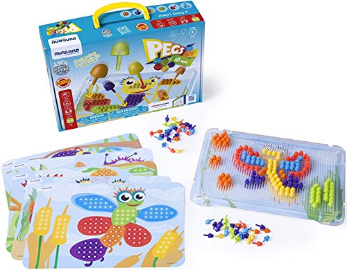 Miniland Ecke Pegs Steckspiel 20mm 180 Teile Mosaik