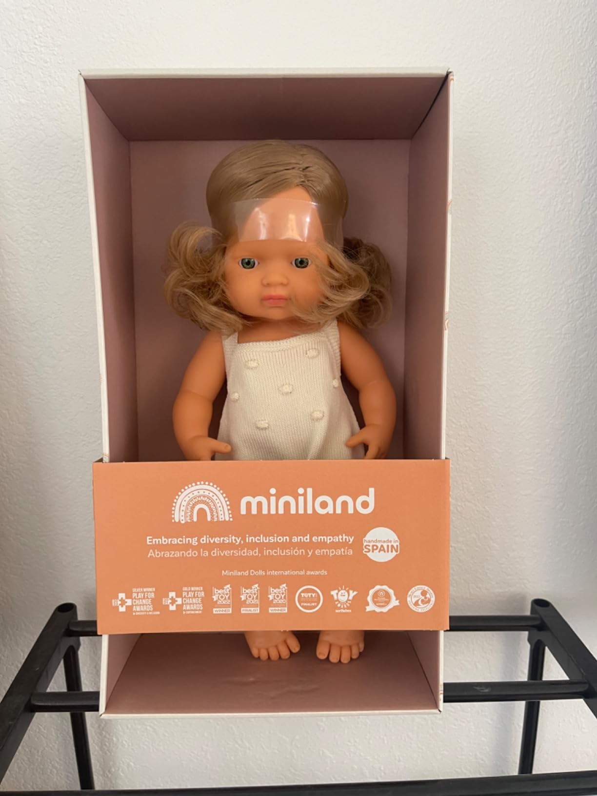 Miniland Colourful Edition Babypuppe 38 cm blond Vanilleduft