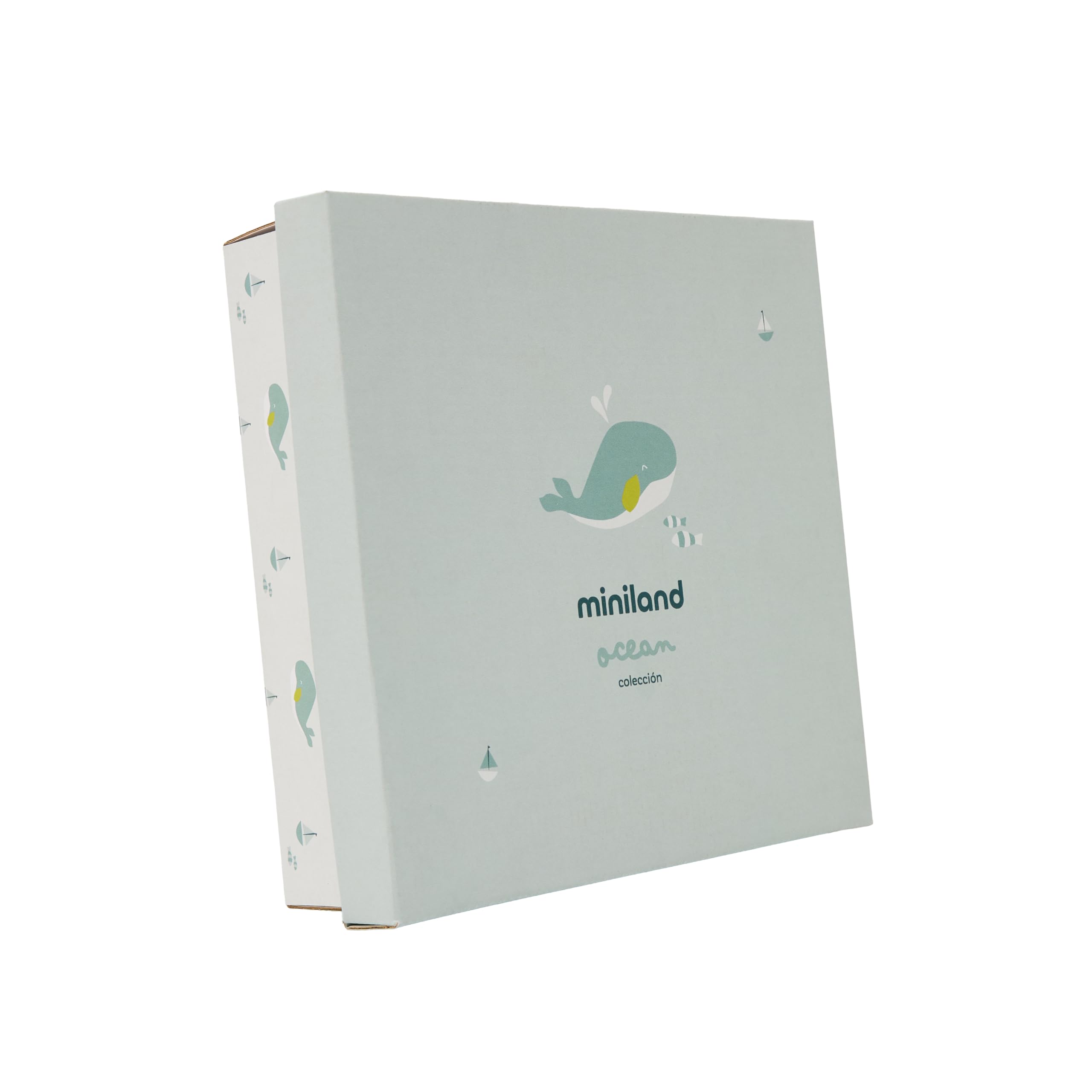 Miniland Ocean Baby-Geschenkset Doudou + Rassel Grün 0M+