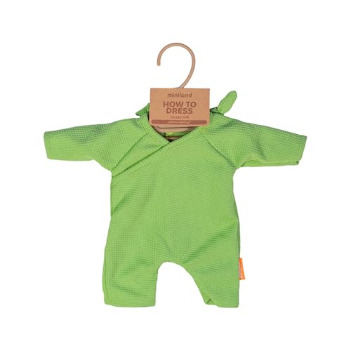 Miniland Dolls Pyjama Mütze Grün 32cm Puppen Schlafanzug