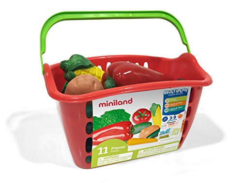 Miniland Nutrition 30766 Gemüsekorb 11 Teile Realgröße