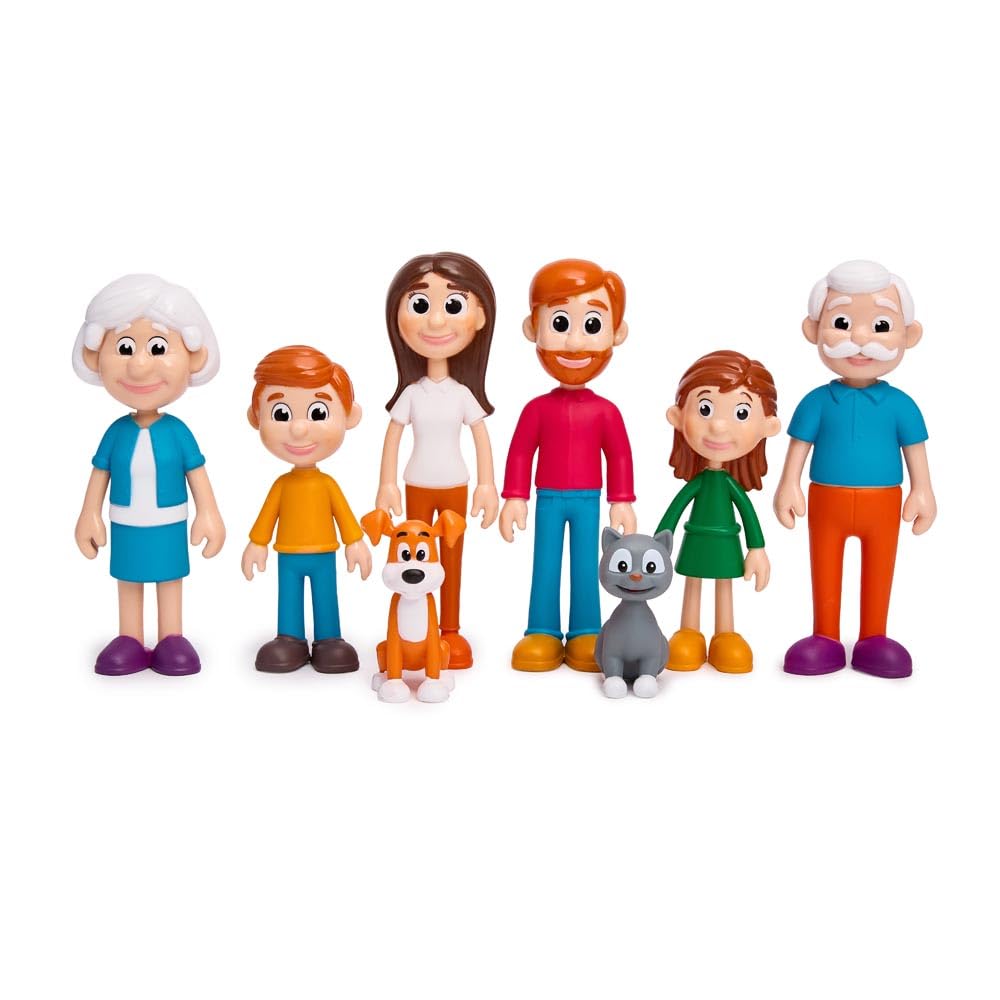 Miniland SEL Familie helle Haut Figuren-Set 8-teilig