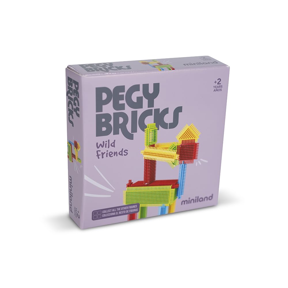 Miniland Pegy Bricks Wild Friends Baukasten 22 Teile Reiter