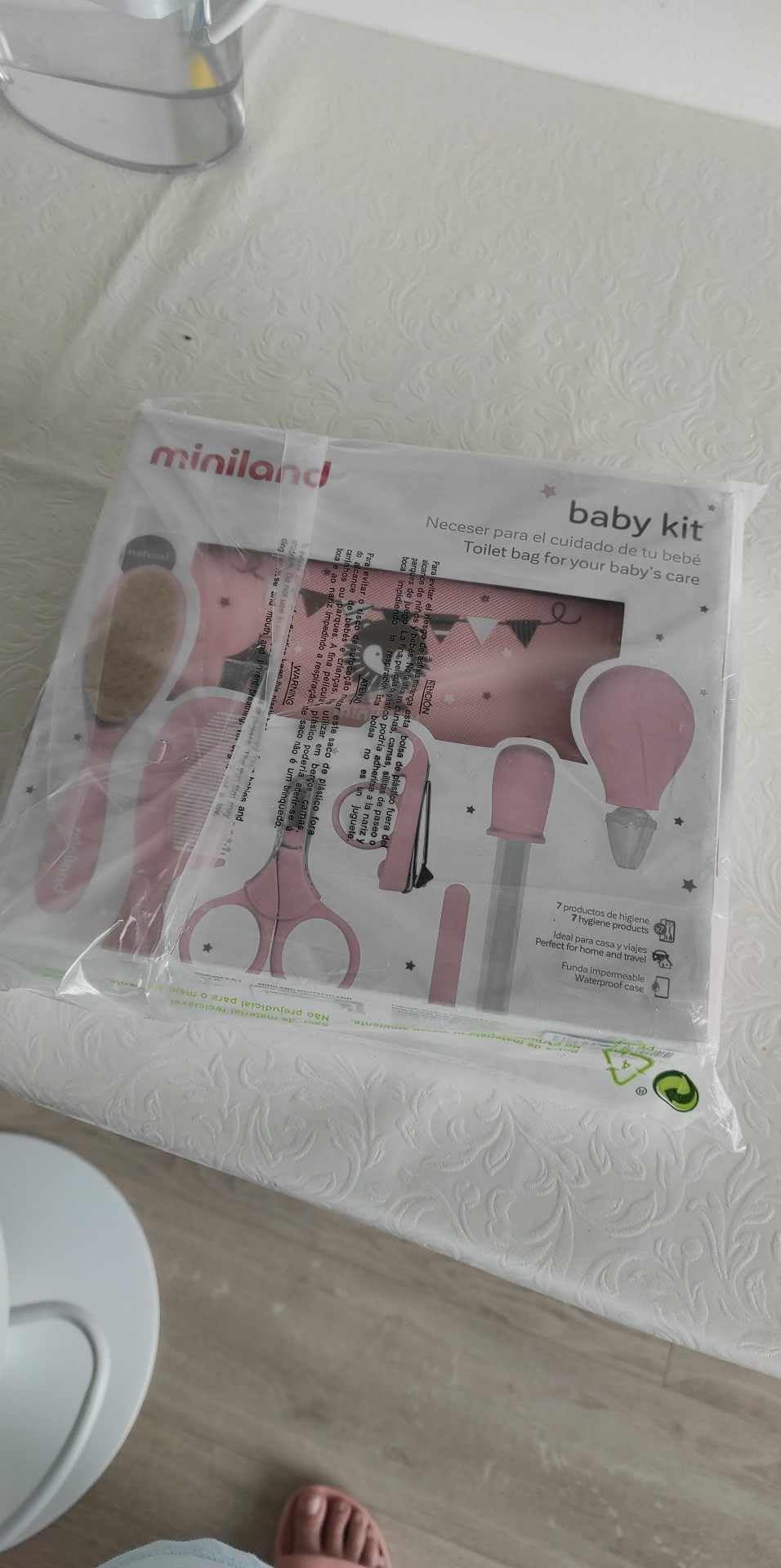 Miniland Baby Kit Dreamland Pflegeset Bear 6-teilig Tasche