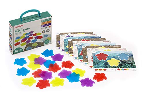 Miniland Math Turtles Logikspiel Leuchttisch 20 Schildkröten