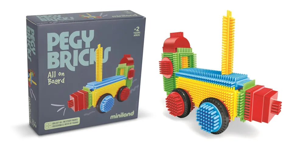 Miniland Pegy Bricks All On Board Zug Bausteine 22-teilig