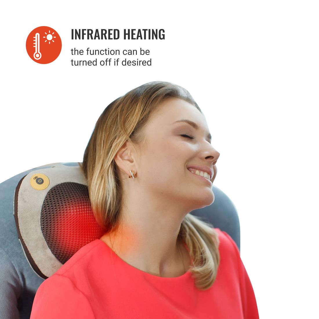 Gess Shiatsu Massagekissen Wärme Nacken Rücken 30W