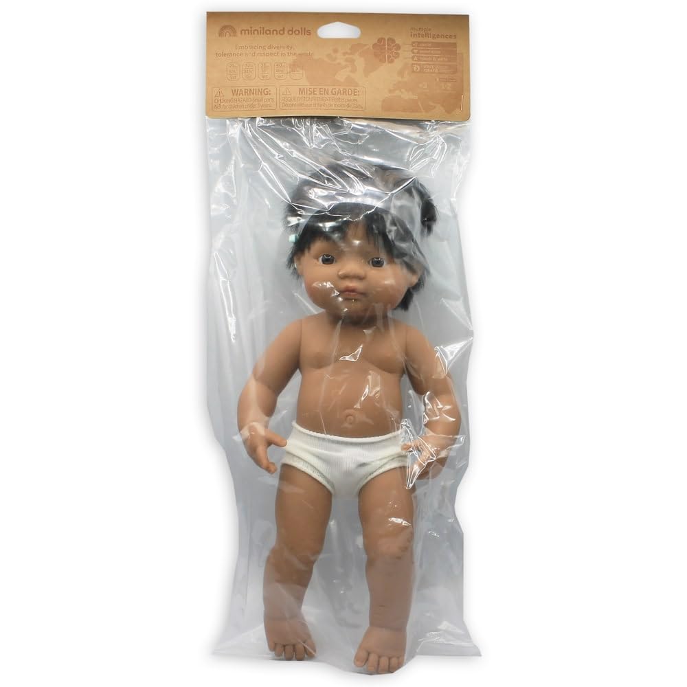 Miniland Babypuppe Junge 38 cm Südamerika mit Hörgerät