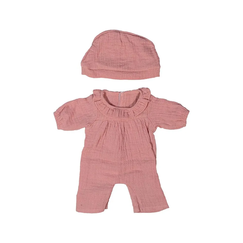 Miniland Dolls Puppenkleidung 38 cm Pyjama Mütze Rosa