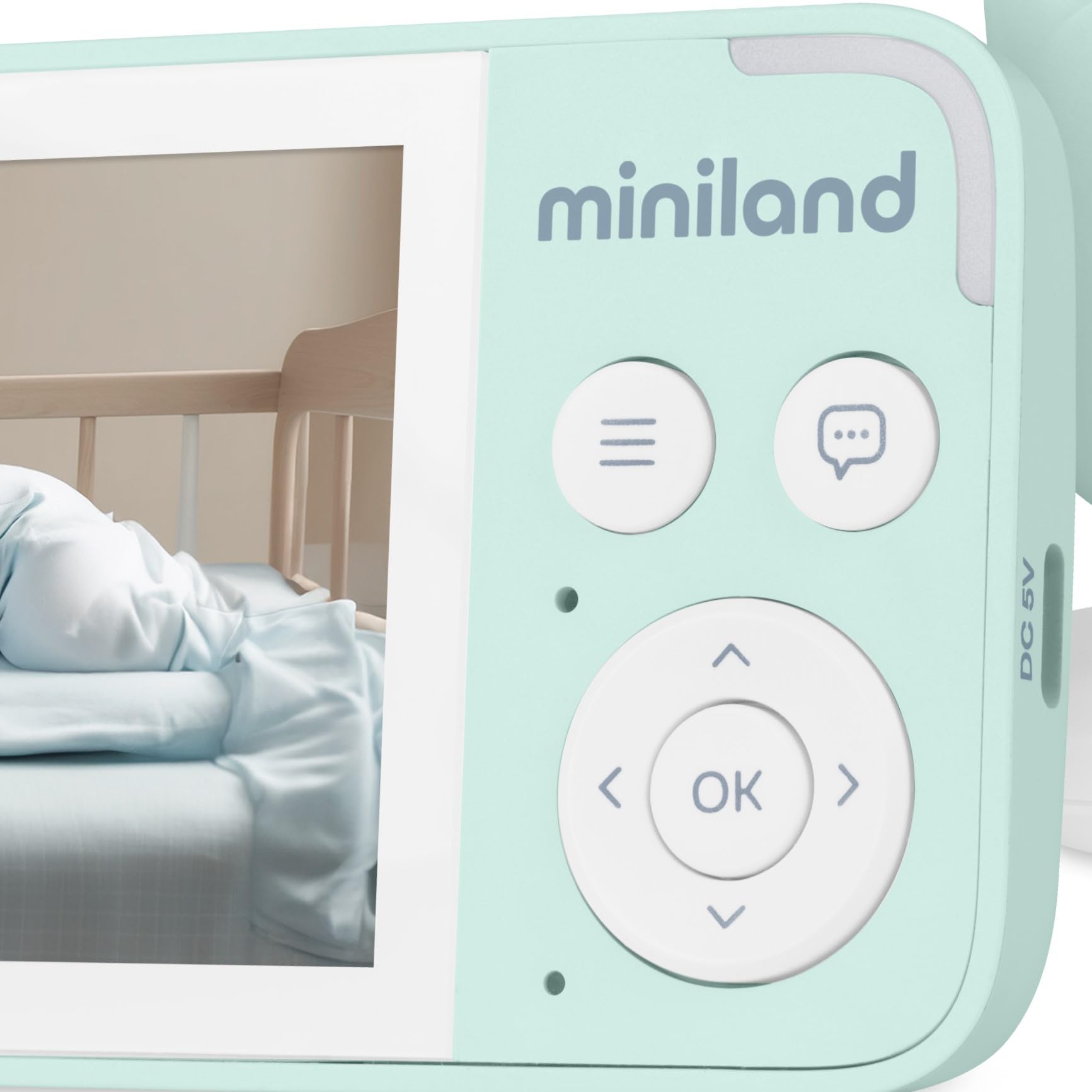 Miniland Digimonitor Compact 3,5 Zoll Babyphone Zoom