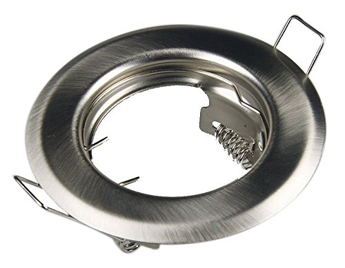 feinlux LED Einbaurahmen Einbaustrahler Silber rund GU10