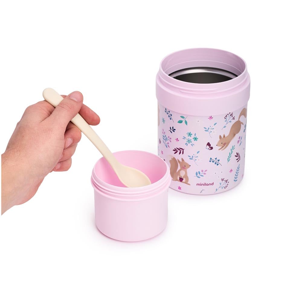 Miniland Thermetic Speisebehälter 700 ml Rosa Squirrel Edelstahl