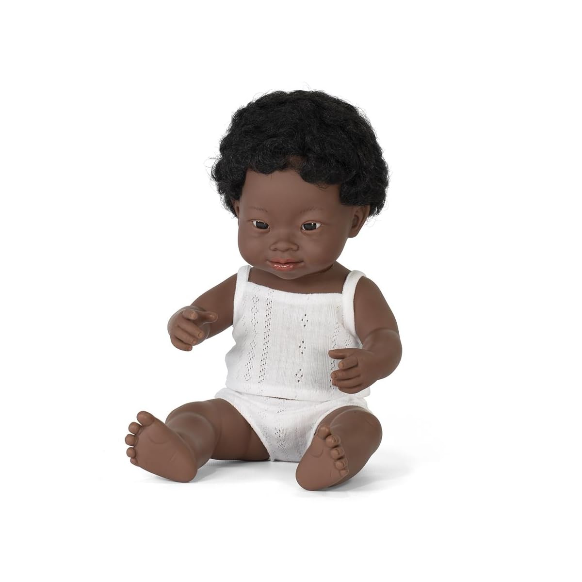 Miniland Dolls afrikanischer Junge 38cm Down Syndrom Puppe