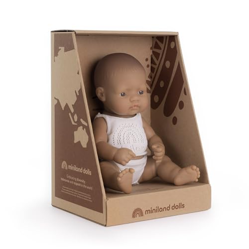 Miniland Dolls 31258 Babypuppe Junge 32 cm lateinamerikanisch