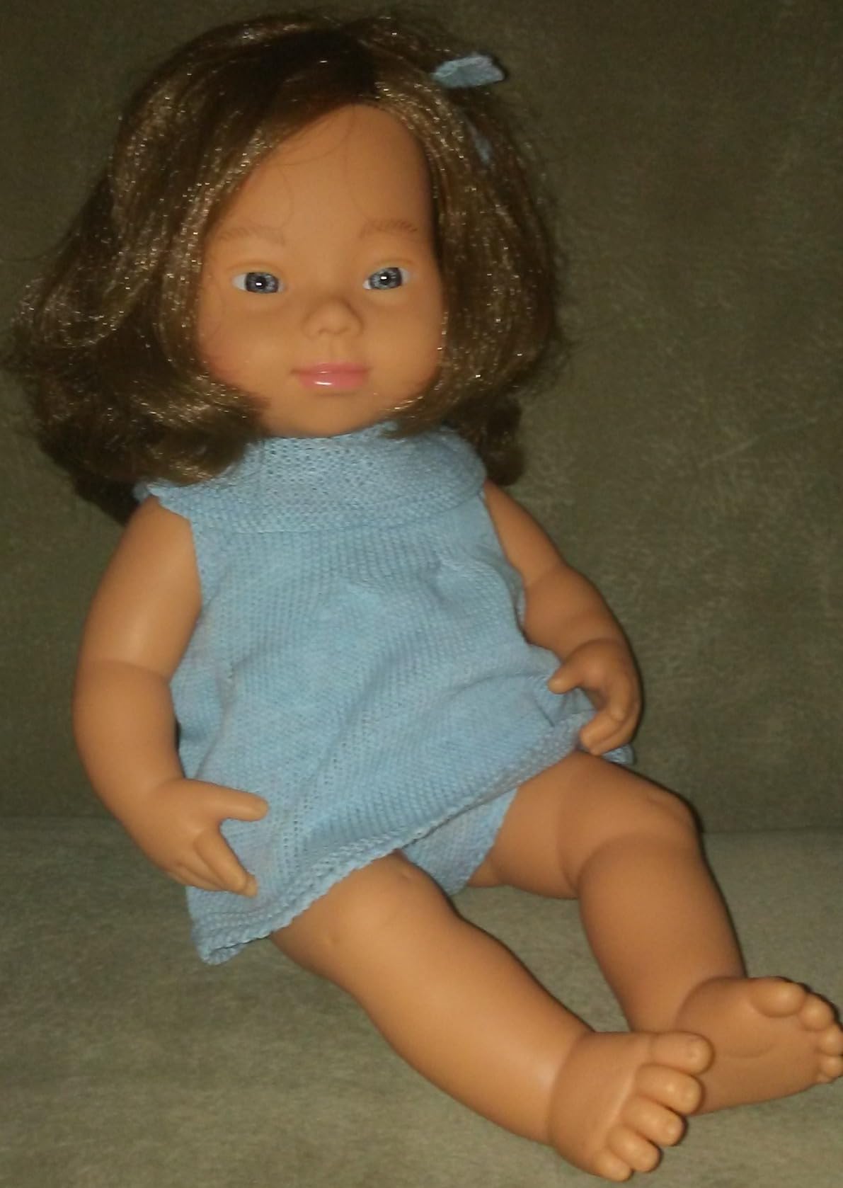 Miniland Dolls Strick Kleiderset 31687 Blau 38cm Puppenkleid