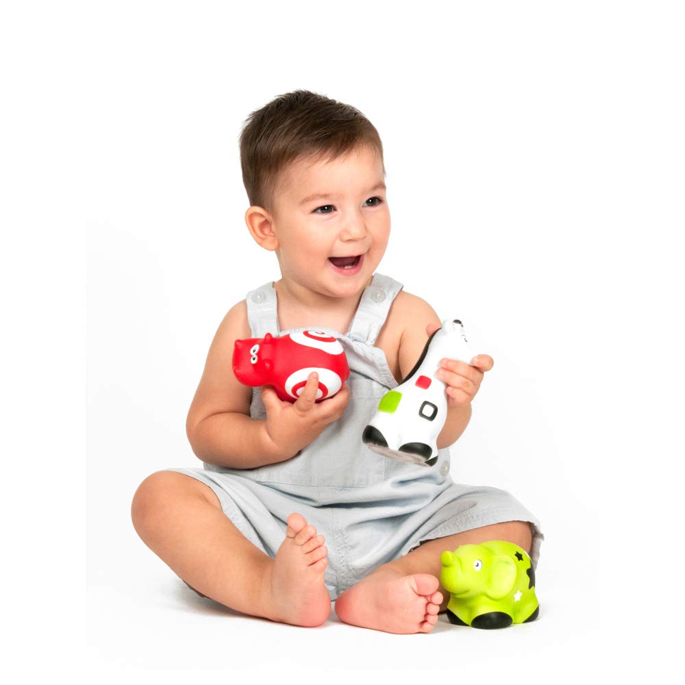 Miniland First Senses Pettinos Baby Spieltiere 3er Set Badewanne