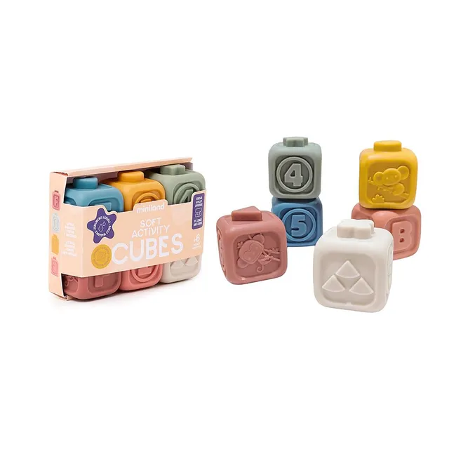 Miniland Soft Activity Cubes Silikonwürfel ab 6 Monaten