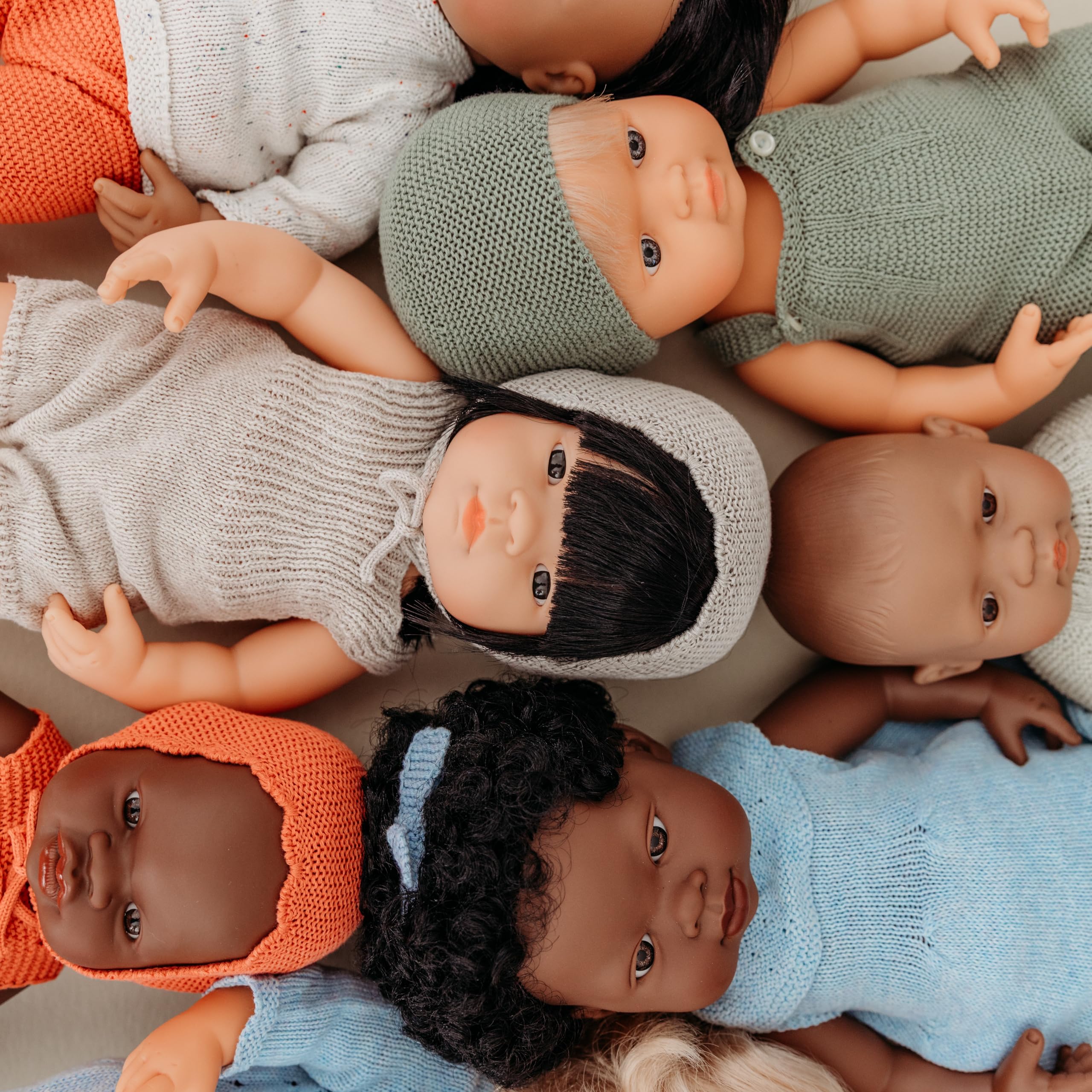 Miniland 31034 Babypuppe Afrikanisches Mädchen 32 cm